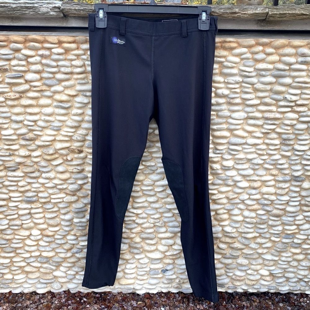 IRIDEON Black Riding Equestrian Knee Patch Legging Pants. Size XL.